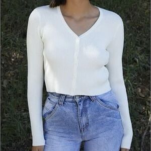 NWT John Galt White Shannon Cardigan sz 1SZ